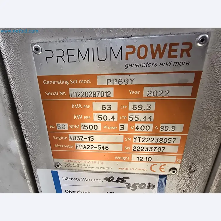 Industrie Notstromerzeuger Premium Power PP69Y-2