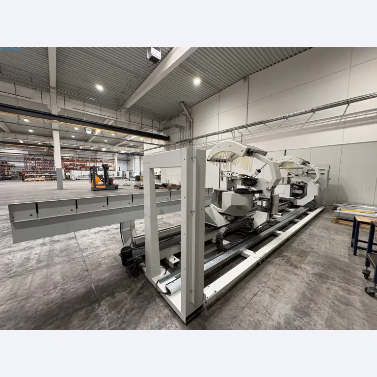 CNC oxy-fuel cutting machine and aluminium double mitre saw-11