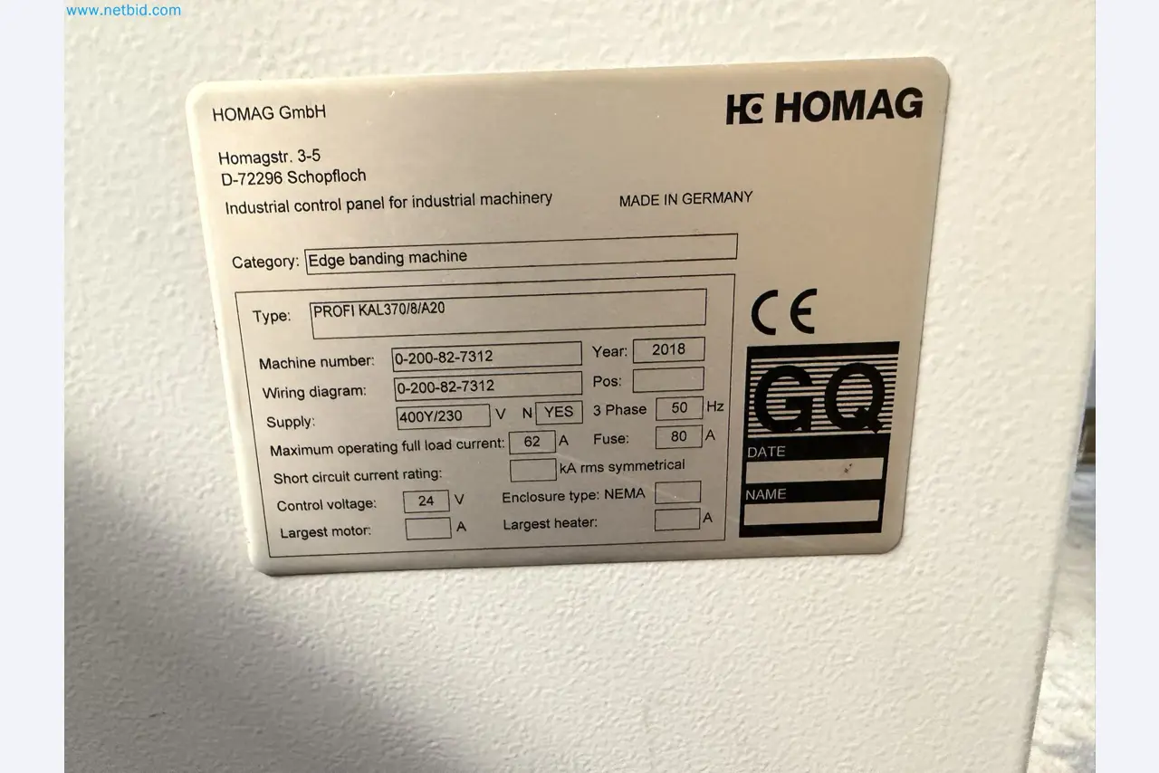 HOMAG KAL370 Edge Banding Machine with Workpiece Return System-2
