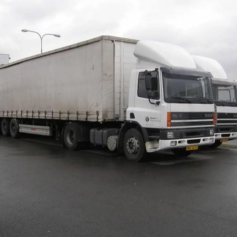 LKW mit Anhänger DAF+Hängler DAF FT 75.300 + Náves Hangler 3SDEL, 24/EG