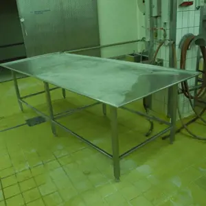 3 pcs. stainless working tables