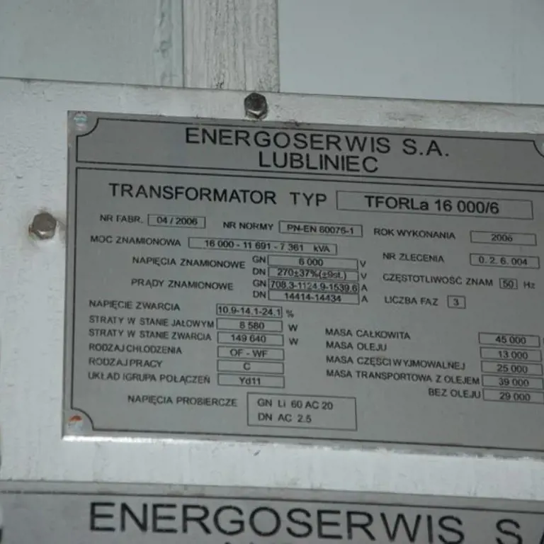 Transformátor Energoserwis Lubliniec
