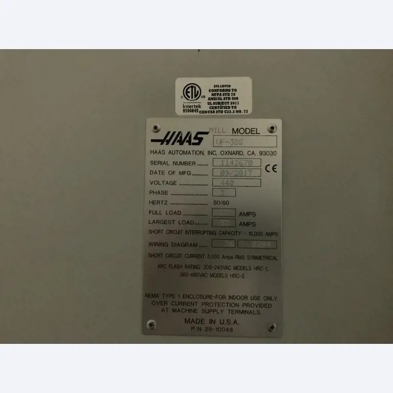 Used machining center, HAAS-4