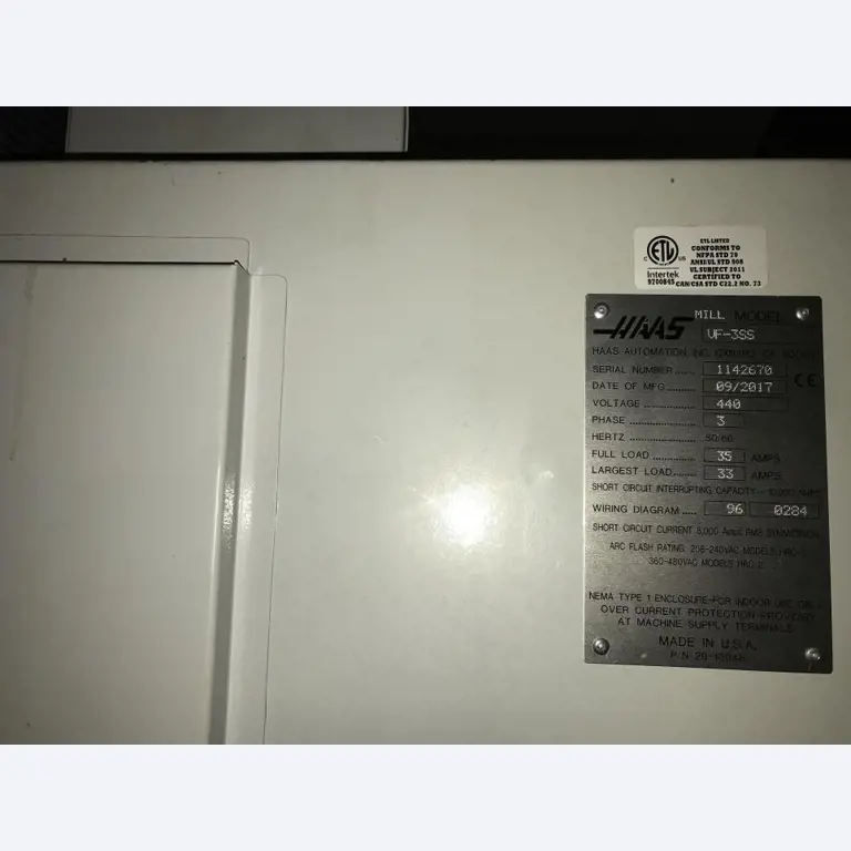 Used machining center, HAAS-5