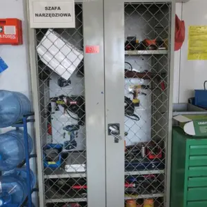 Cabinet with power tools